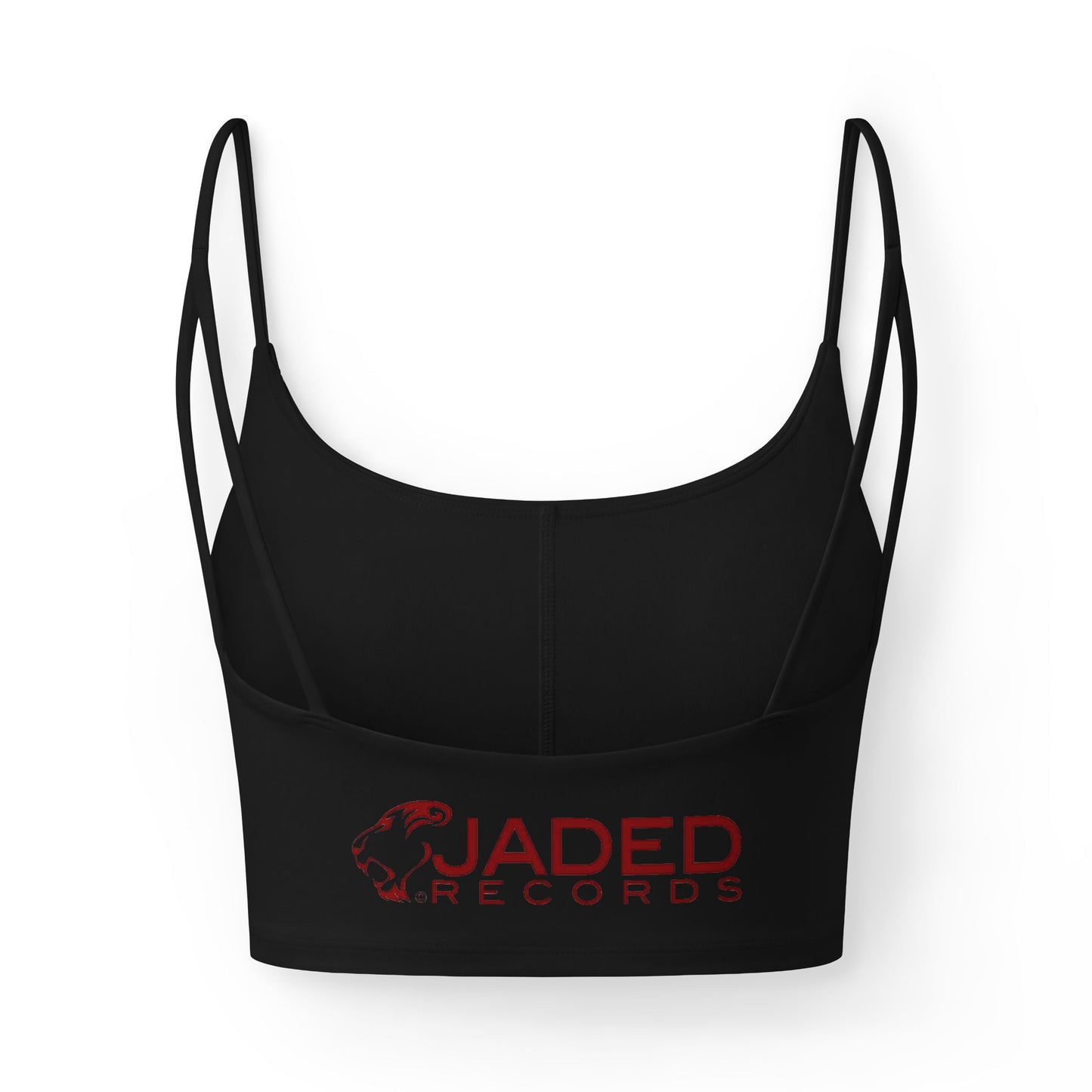 Cropped Luxe Bra — Jaded Records Logo Crop Top