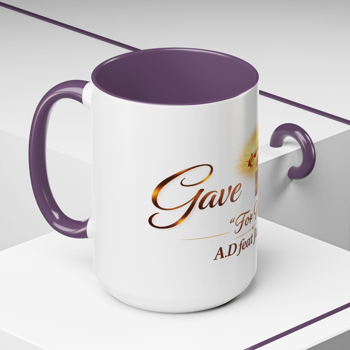 Christian Accent Coffee Mug - "Gave It All For Me" Cross Design (11/15oz)