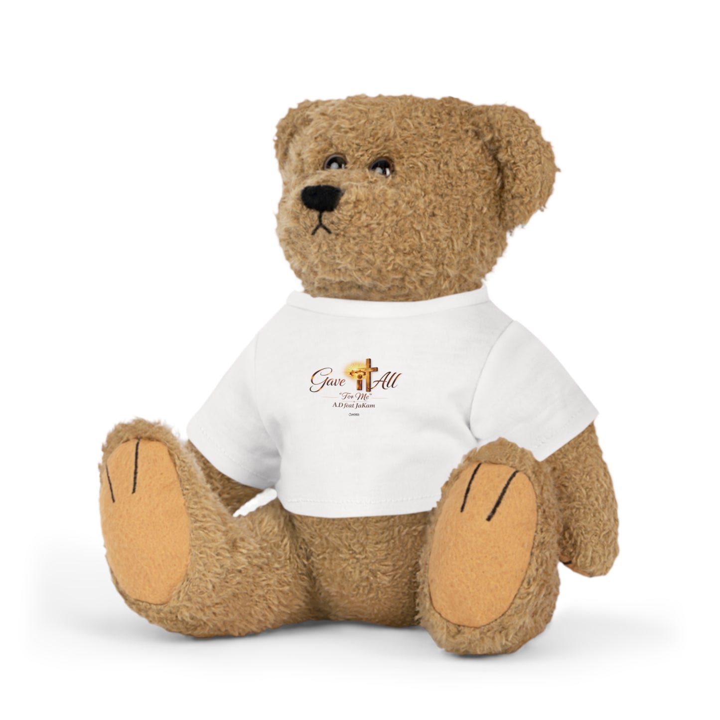 Religious Teddy Bear Plush with 'Give It All' T‑Shirt