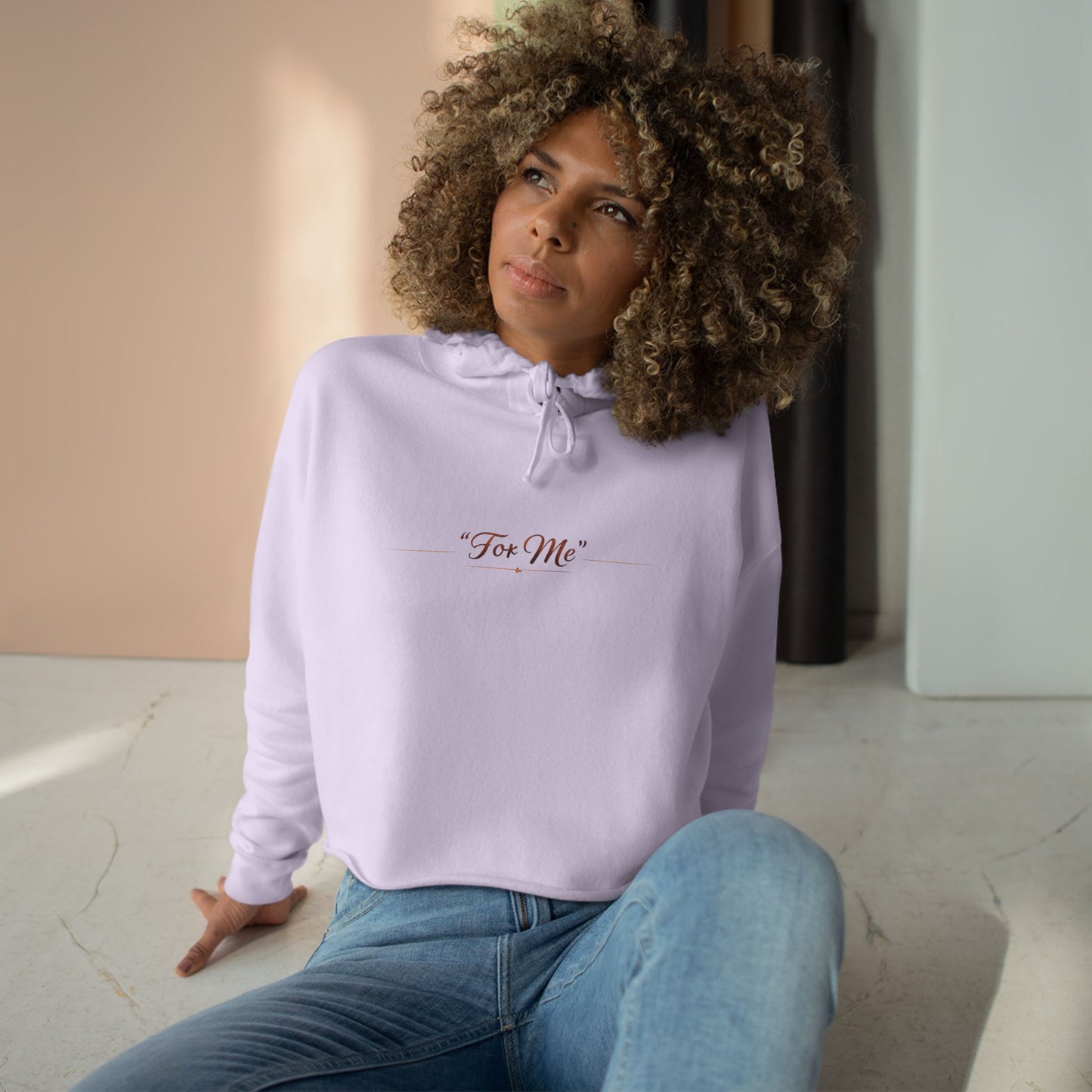 Crop Hoodie — "Gave It All" Inspirational Christian Cropped Hoodie ("For Me" Back)