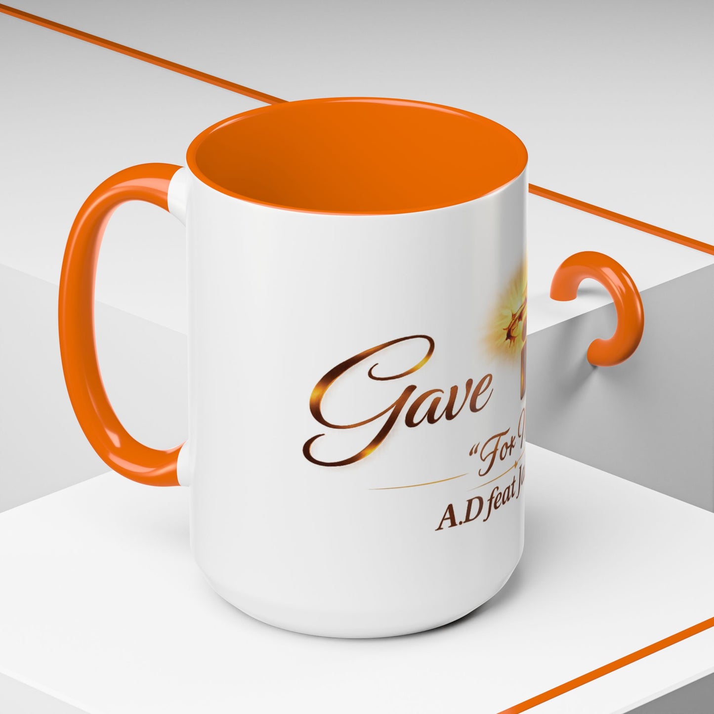 Christian Accent Coffee Mug - "Gave It All For Me" Cross Design (11/15oz)