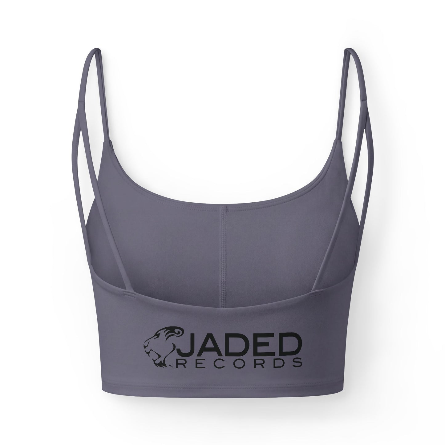Cropped Luxe Bra — Jaded Records Logo Crop Top