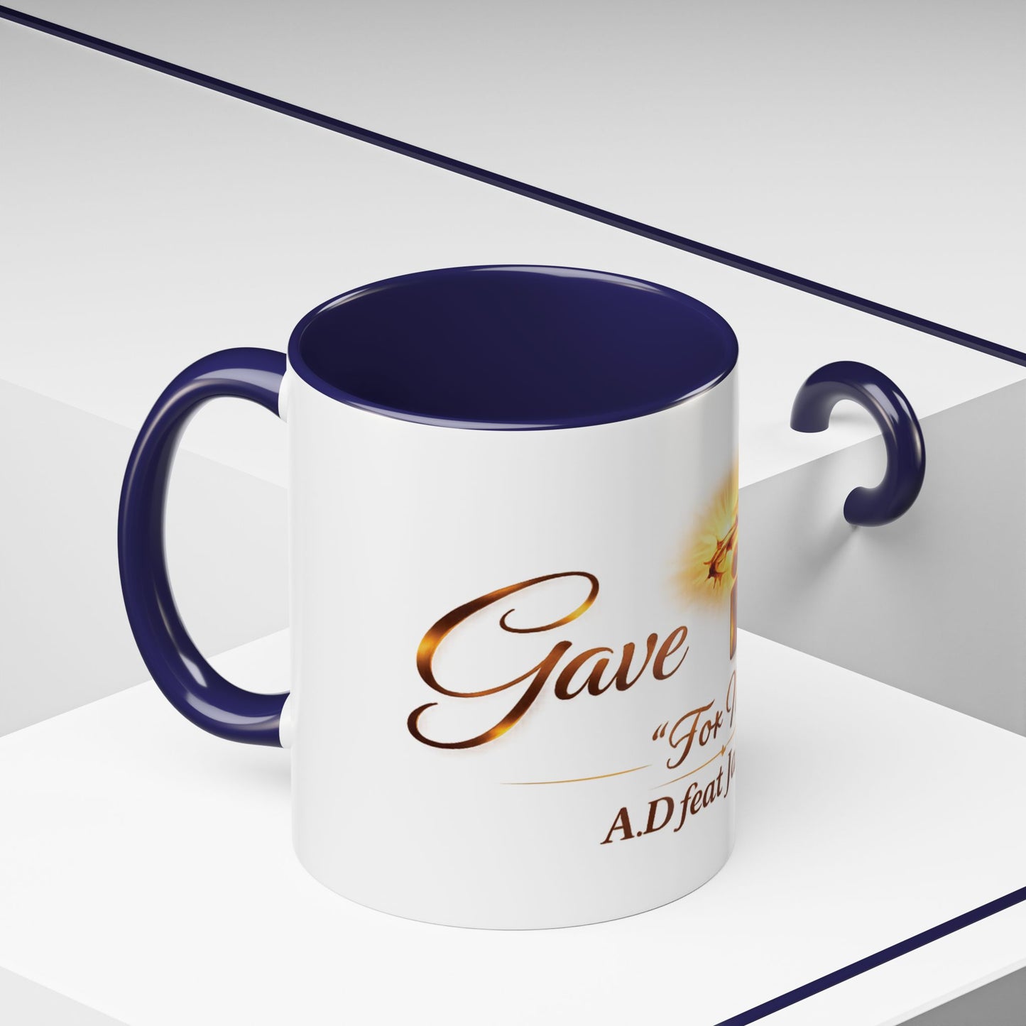 Christian Accent Coffee Mug - "Gave It All For Me" Cross Design (11/15oz)