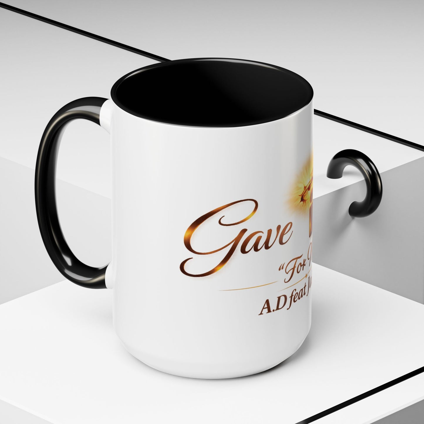 Christian Accent Coffee Mug - "Gave It All For Me" Cross Design (11/15oz)