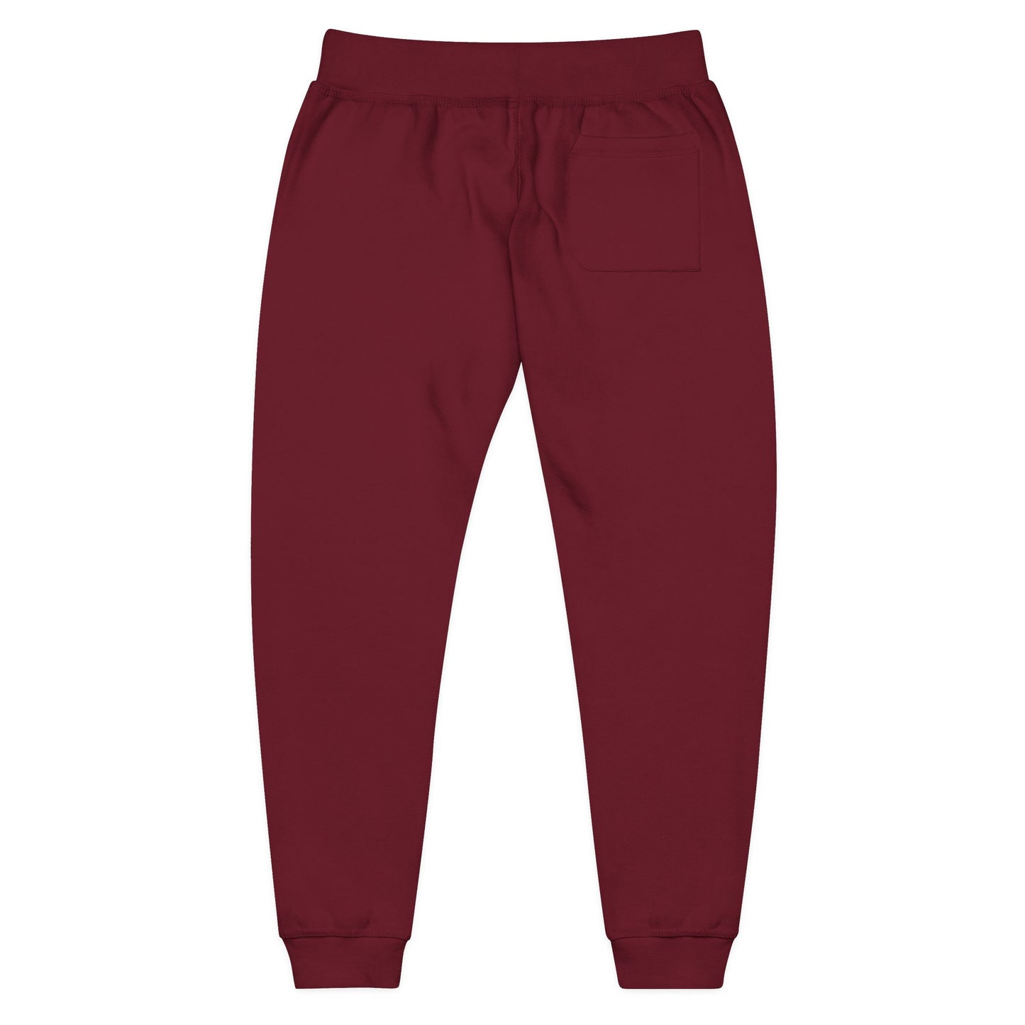 Embroidered Sunrise Rose Sweatpants — Cozy Fleece Joggers with Small Floral Chest Stitch