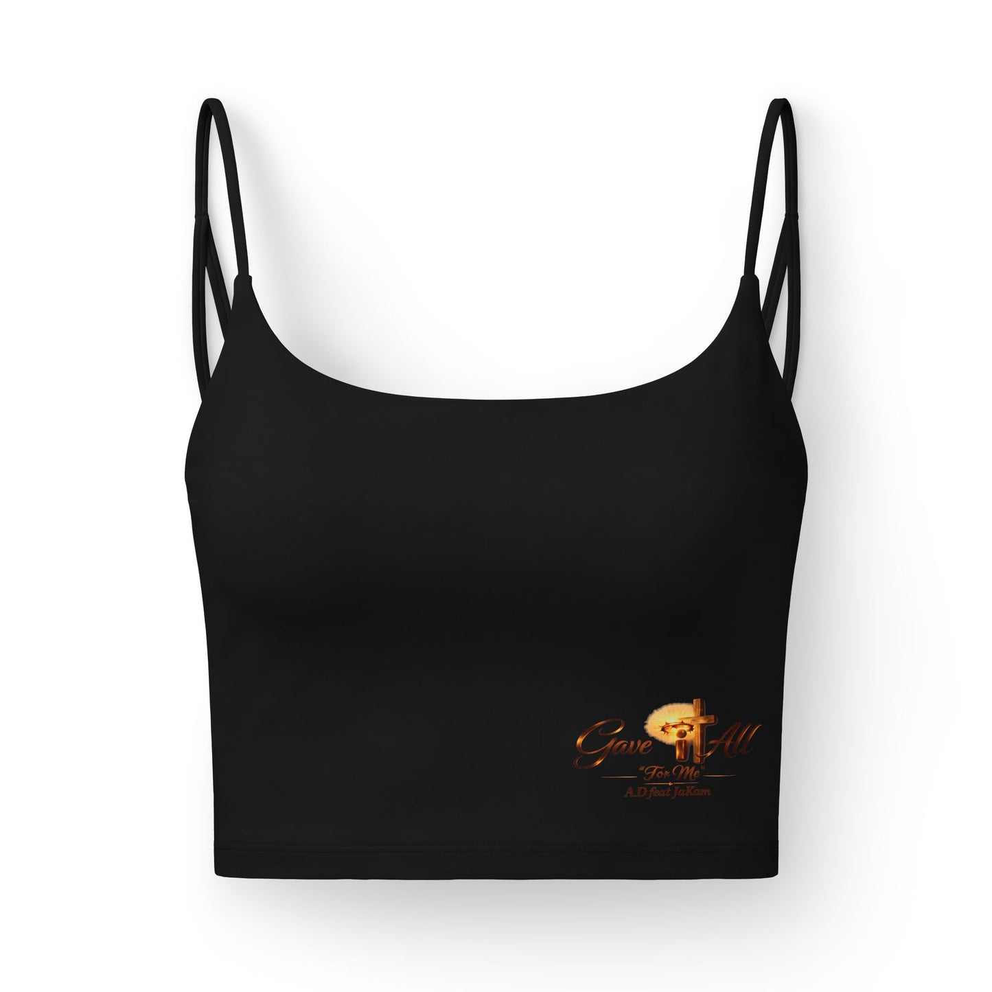 Cropped Luxe Bra — Jaded Records Logo Crop Top