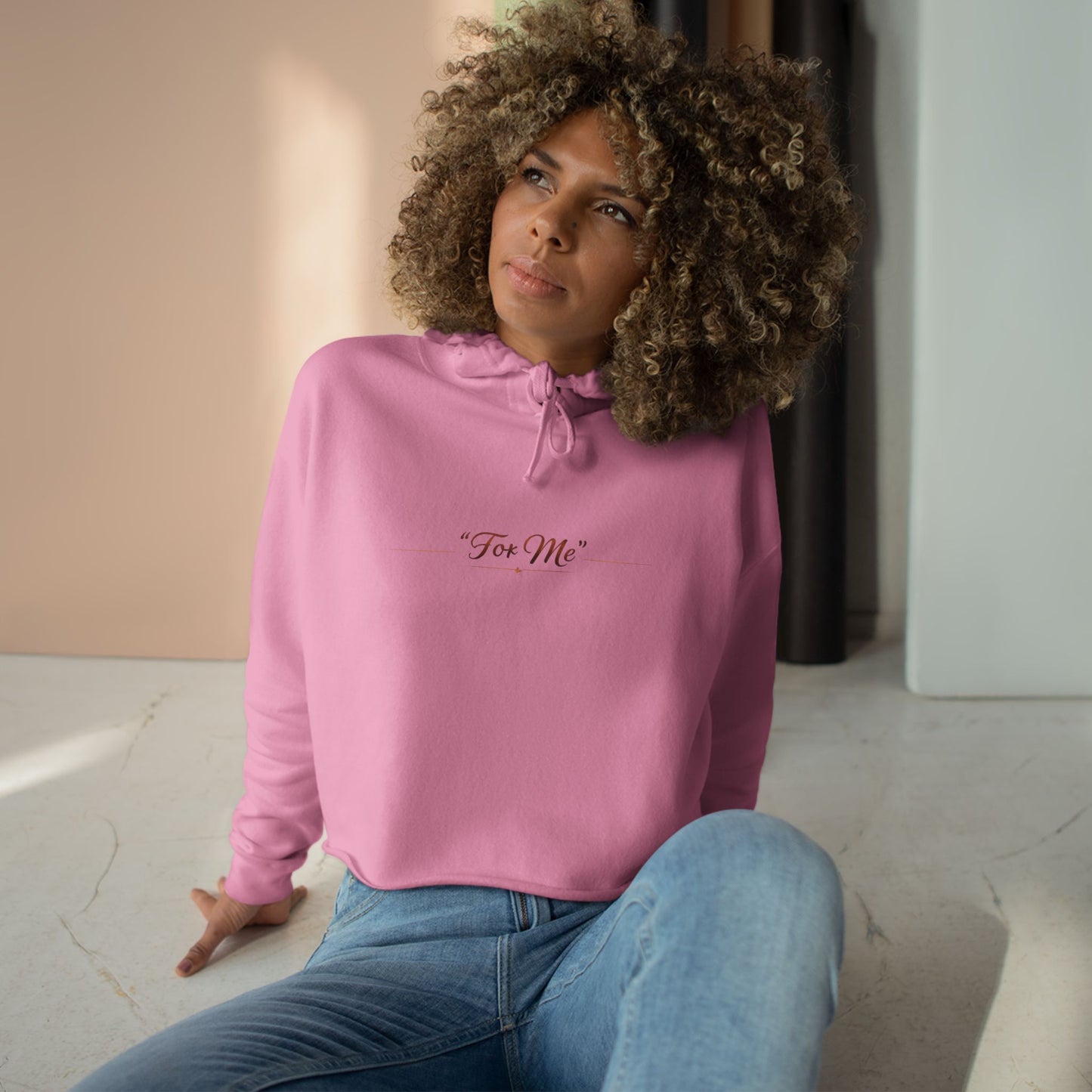 Crop Hoodie — "Gave It All" Inspirational Christian Cropped Hoodie ("For Me" Back)