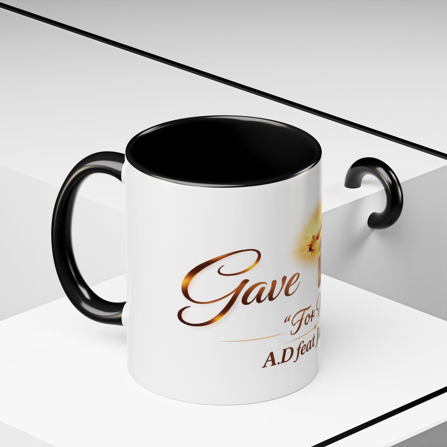 Christian Accent Coffee Mug - "Gave It All For Me" Cross Design (11/15oz)