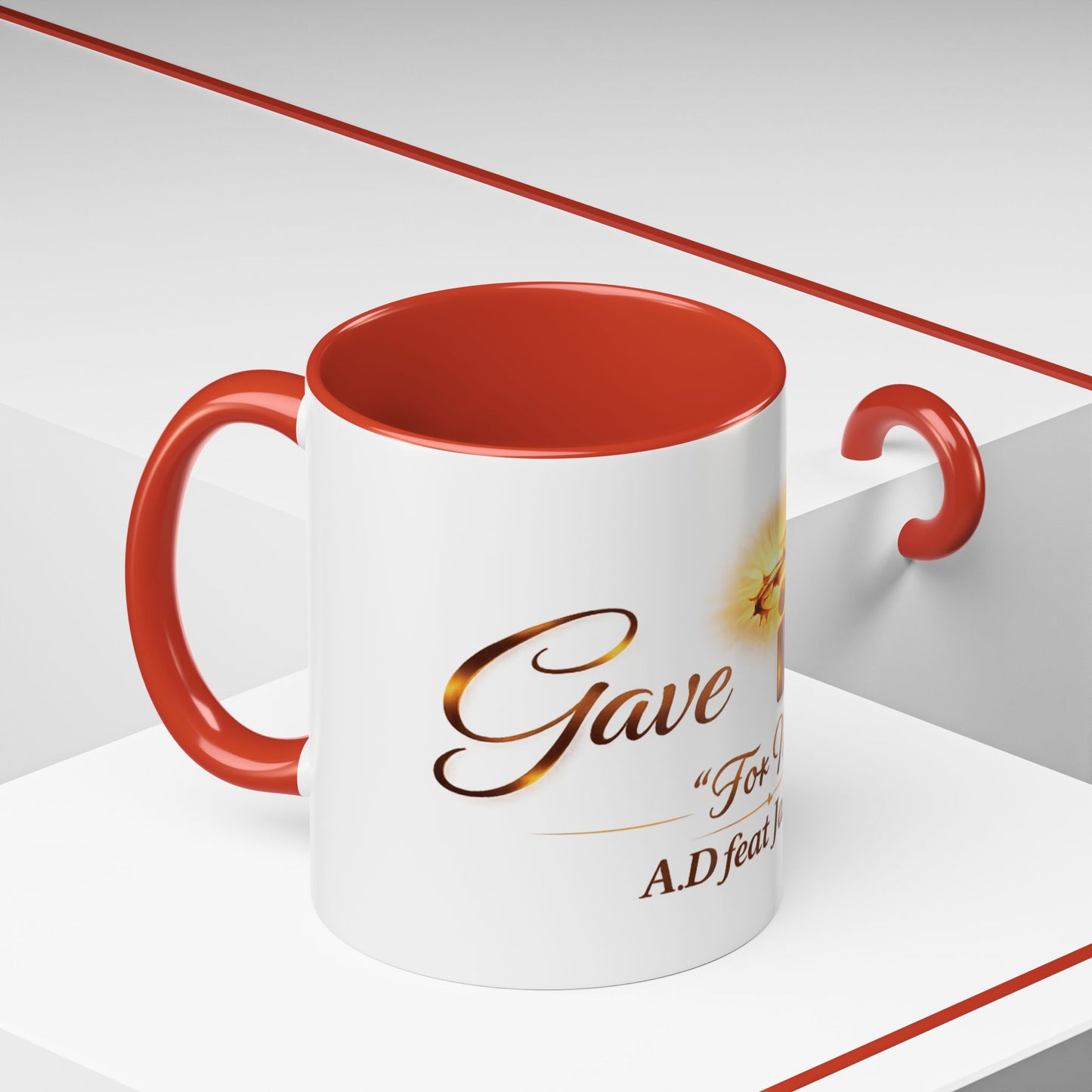 Christian Accent Coffee Mug - "Gave It All For Me" Cross Design (11/15oz)