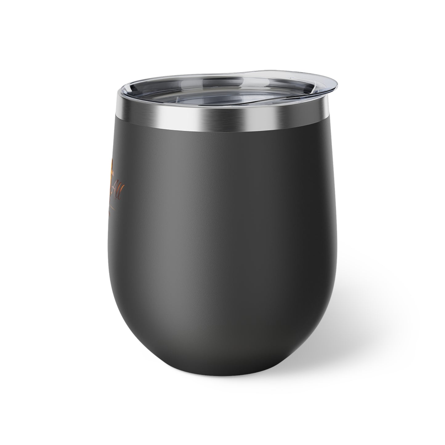 Faith Cross 12oz Insulated Tumbler — 'Grace For All' Copper Vacuum Wine Cup