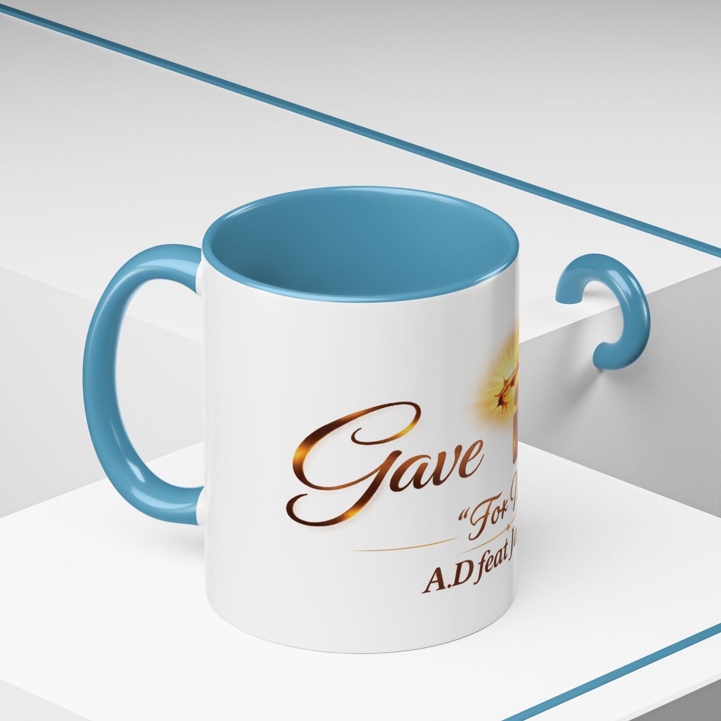 Christian Accent Coffee Mug - "Gave It All For Me" Cross Design (11/15oz)