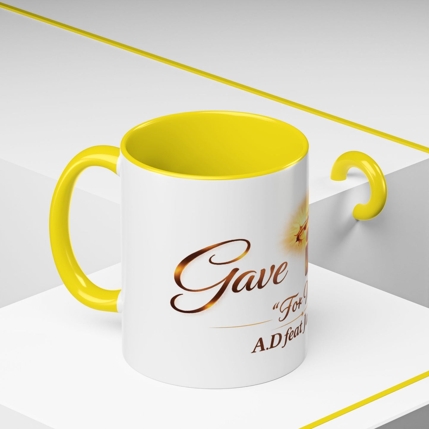 Christian Accent Coffee Mug - "Gave It All For Me" Cross Design (11/15oz)