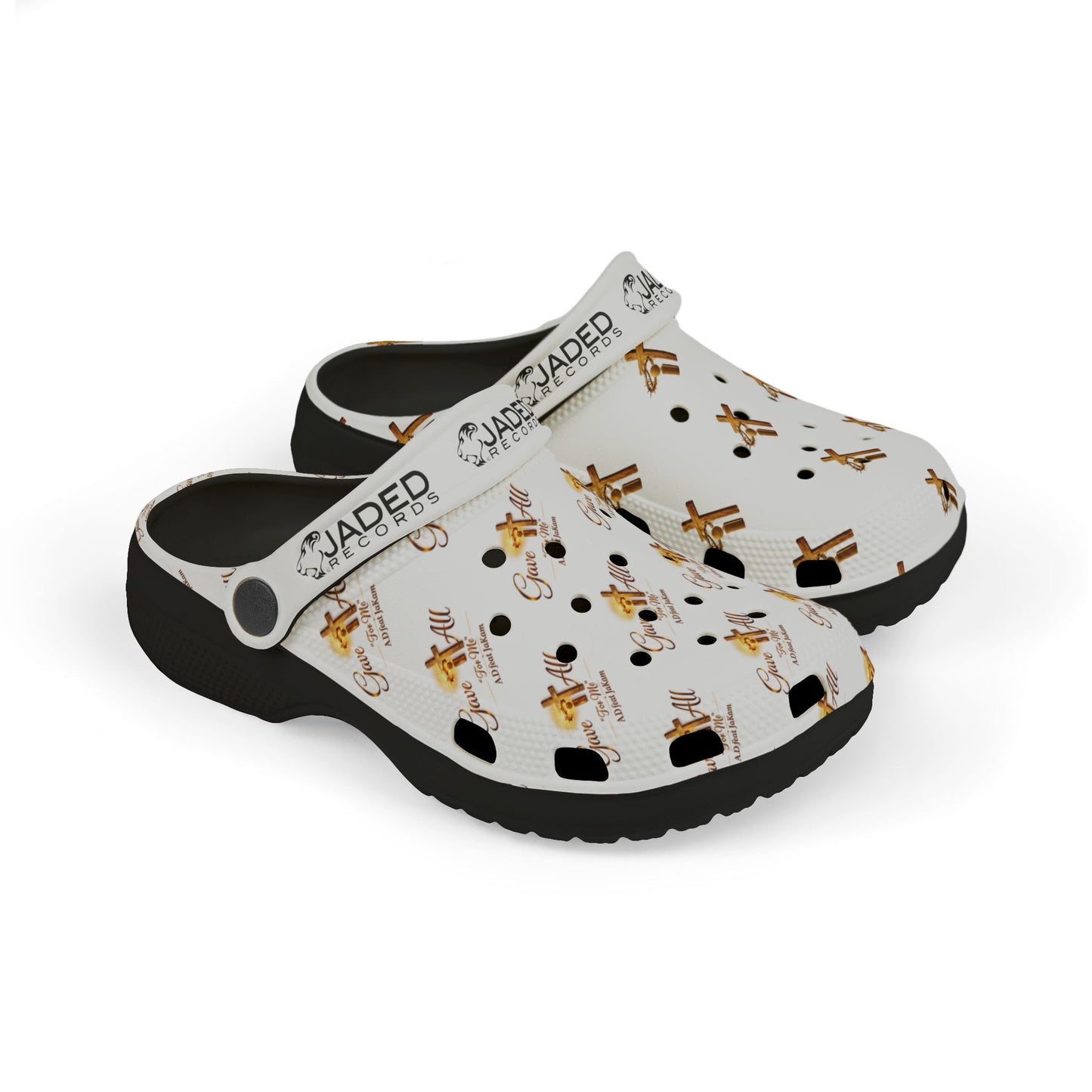 Kids Gingerbread Pattern EVA Clogs — Holiday Slip-On Shoes