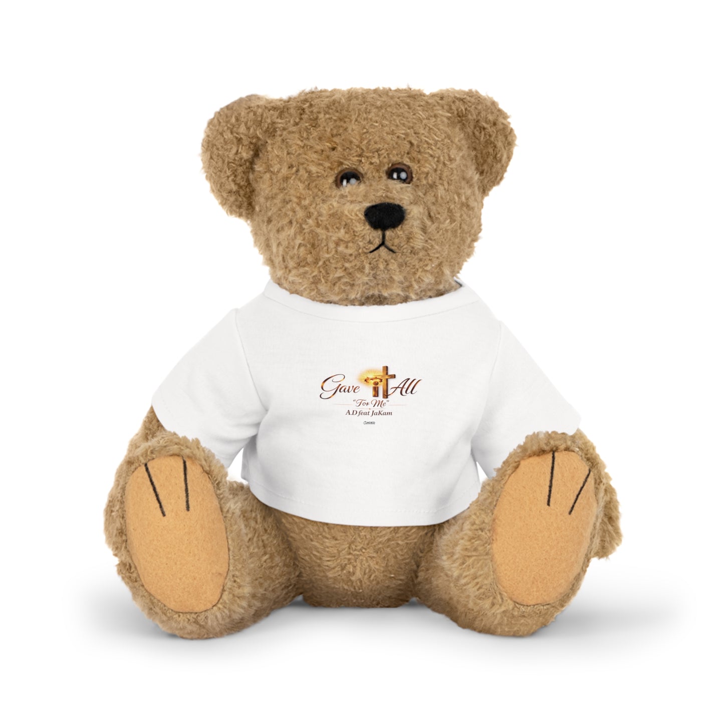Religious Teddy Bear Plush with 'Give It All' T‑Shirt