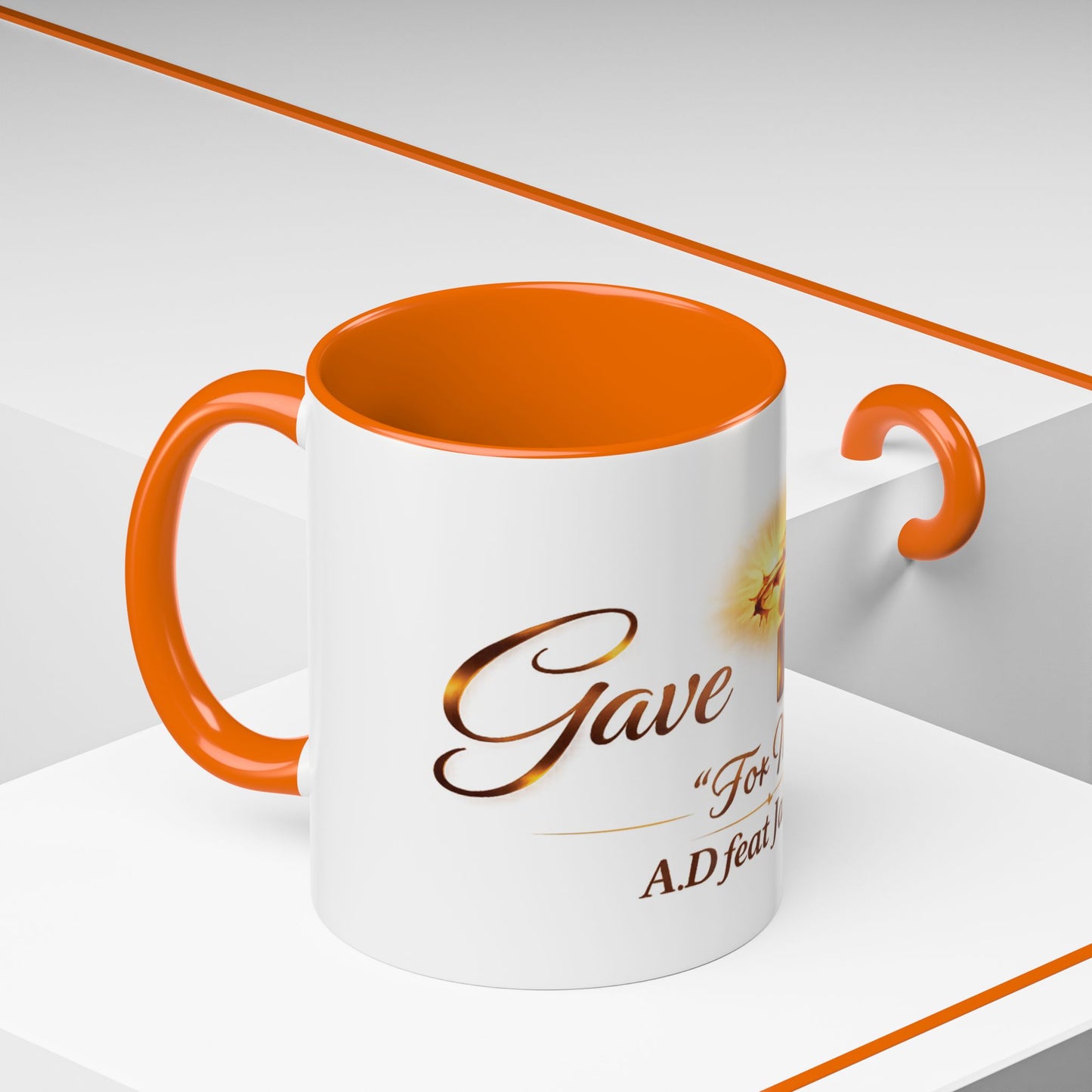 Christian Accent Coffee Mug - "Gave It All For Me" Cross Design (11/15oz)