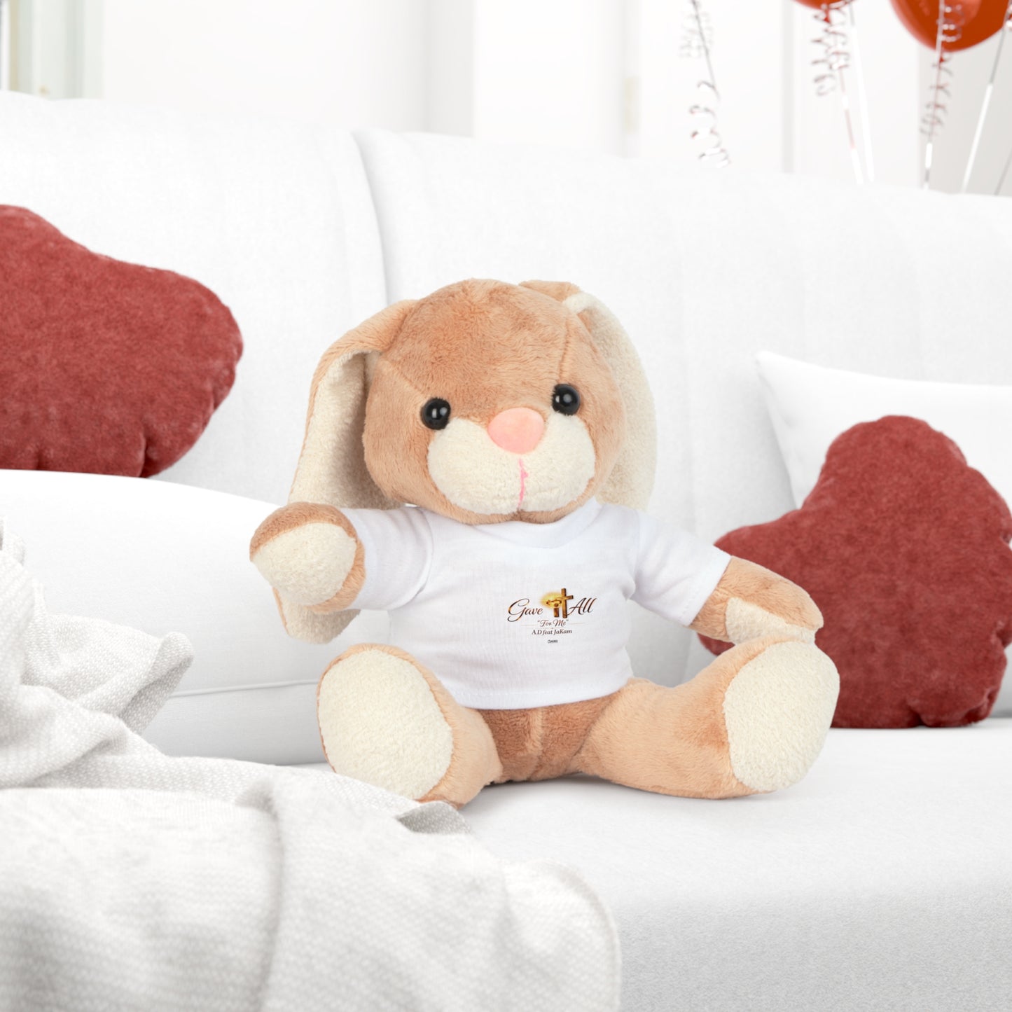 Religious Teddy Bear Plush with 'Give It All' T‑Shirt