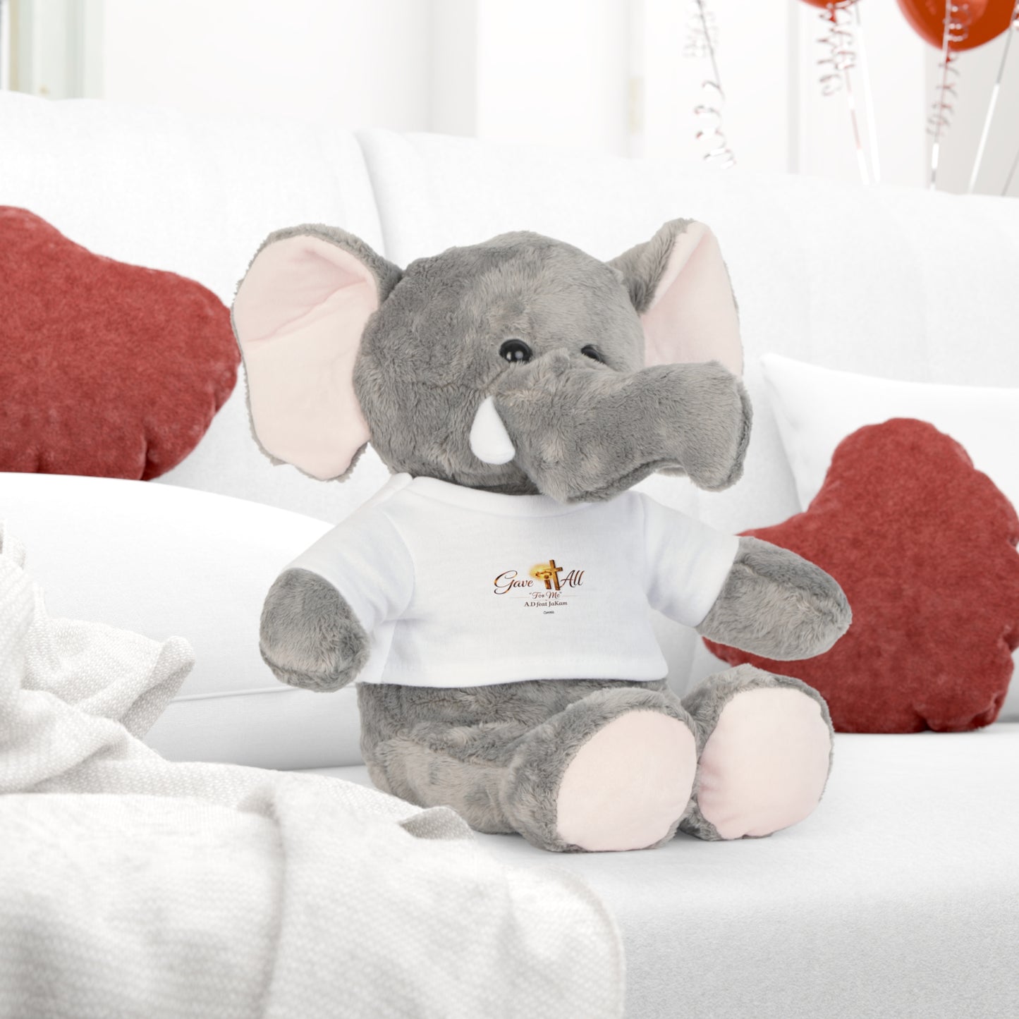 Religious Teddy Bear Plush with 'Give It All' T‑Shirt