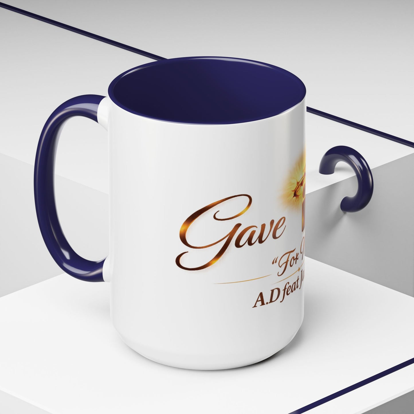 Christian Accent Coffee Mug - "Gave It All For Me" Cross Design (11/15oz)