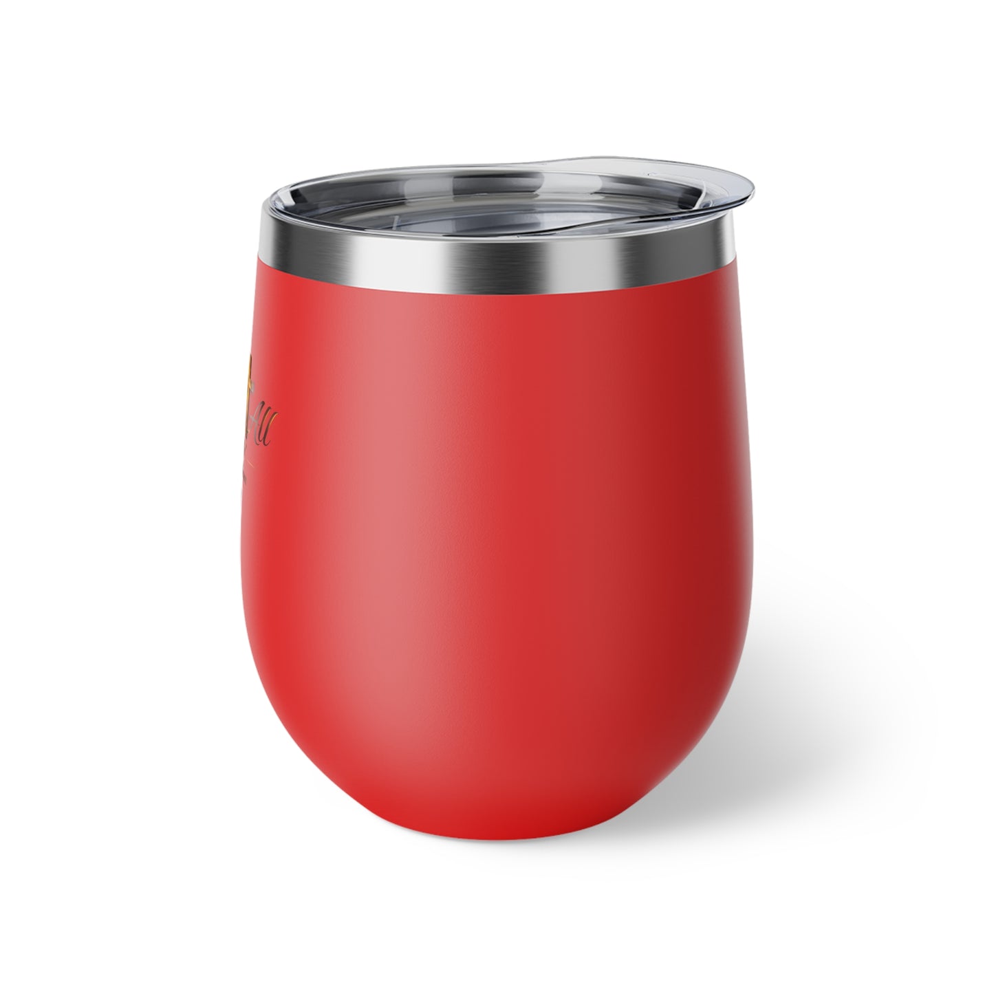 Faith Cross 12oz Insulated Tumbler — 'Grace For All' Copper Vacuum Wine Cup