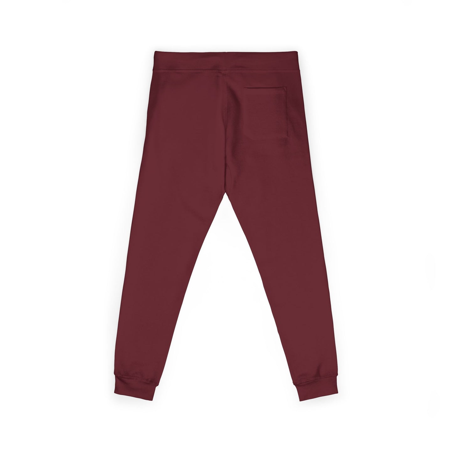 Embroidered Sunrise Rose Sweatpants — Cozy Fleece Joggers with Small Floral Chest Stitch