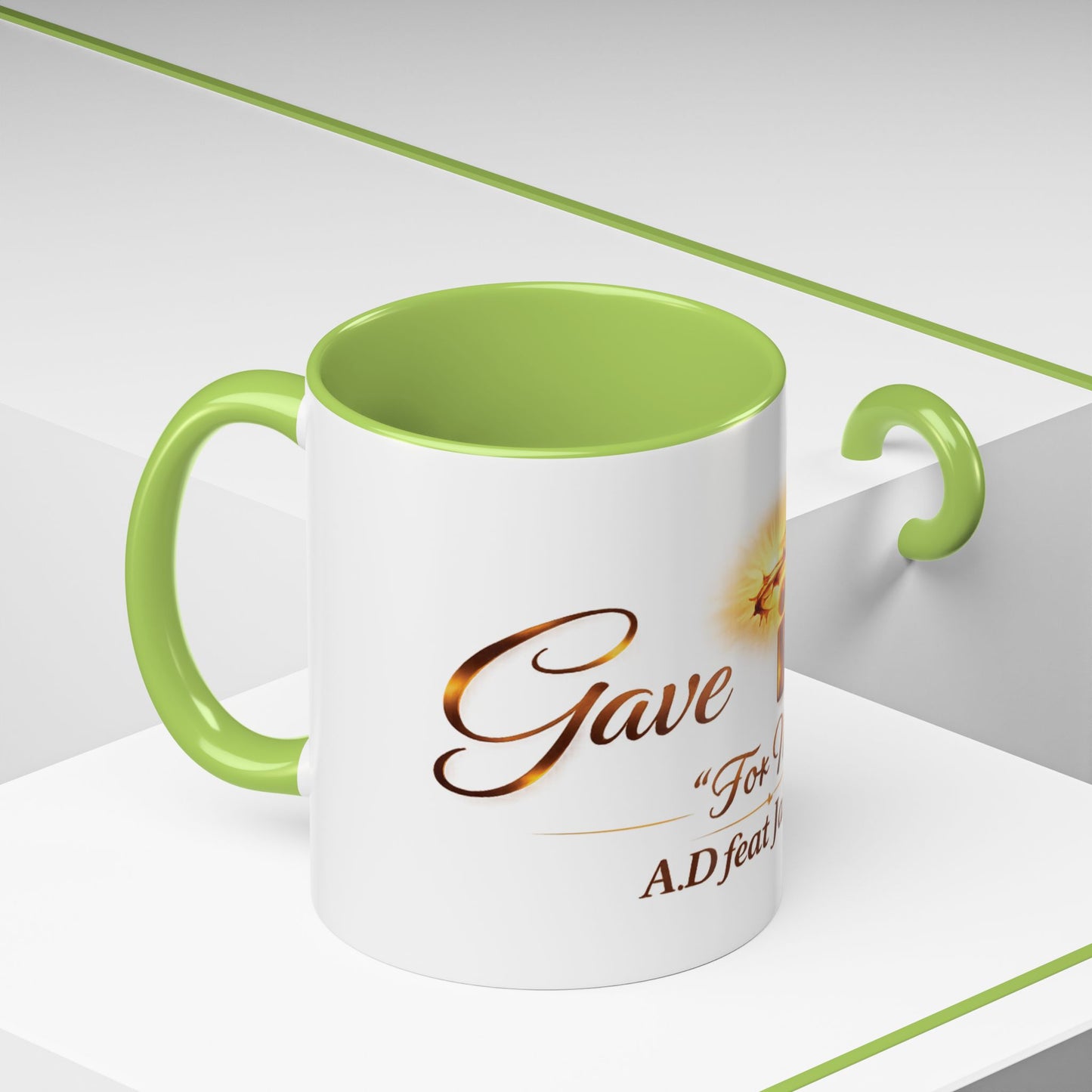 Christian Accent Coffee Mug - "Gave It All For Me" Cross Design (11/15oz)