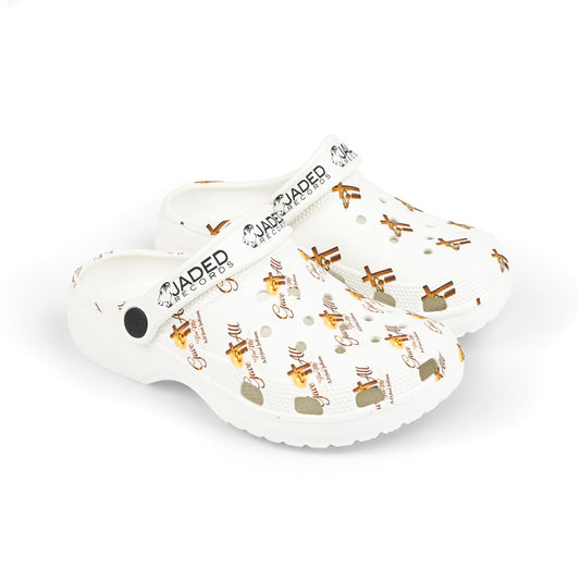 Kids Gingerbread Pattern EVA Clogs — Holiday Slip-On Shoes