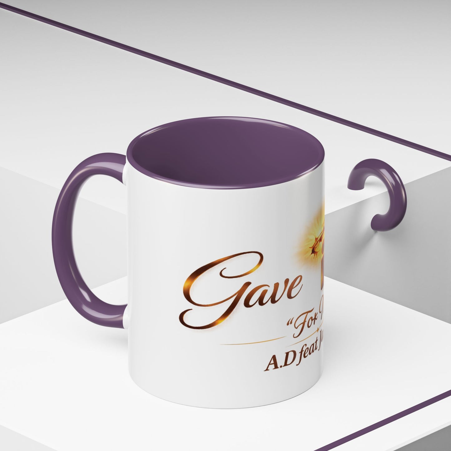 Christian Accent Coffee Mug - "Gave It All For Me" Cross Design (11/15oz)