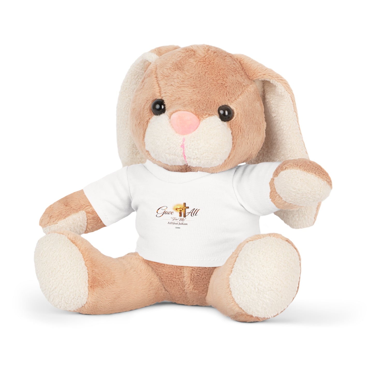 Religious Teddy Bear Plush with 'Give It All' T‑Shirt