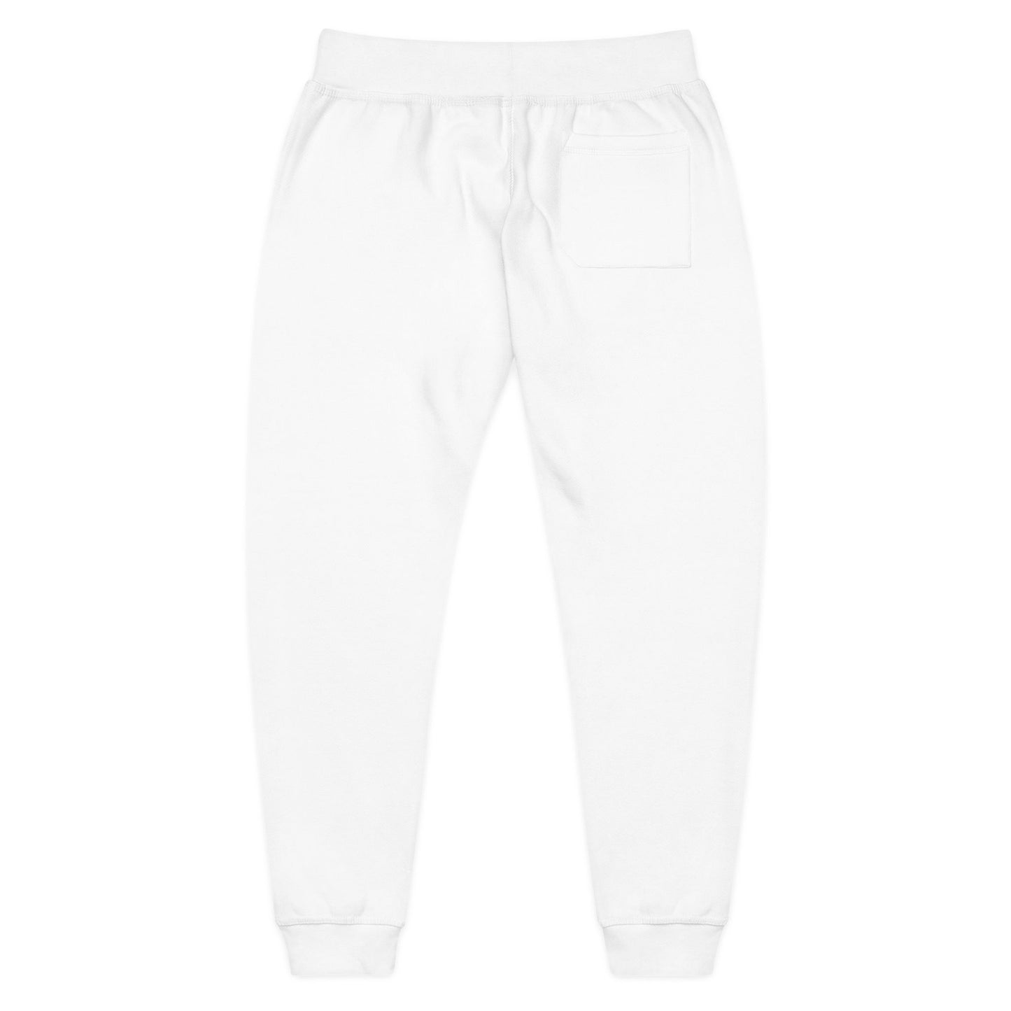 Embroidered Sunrise Rose Sweatpants — Cozy Fleece Joggers with Small Floral Chest Stitch