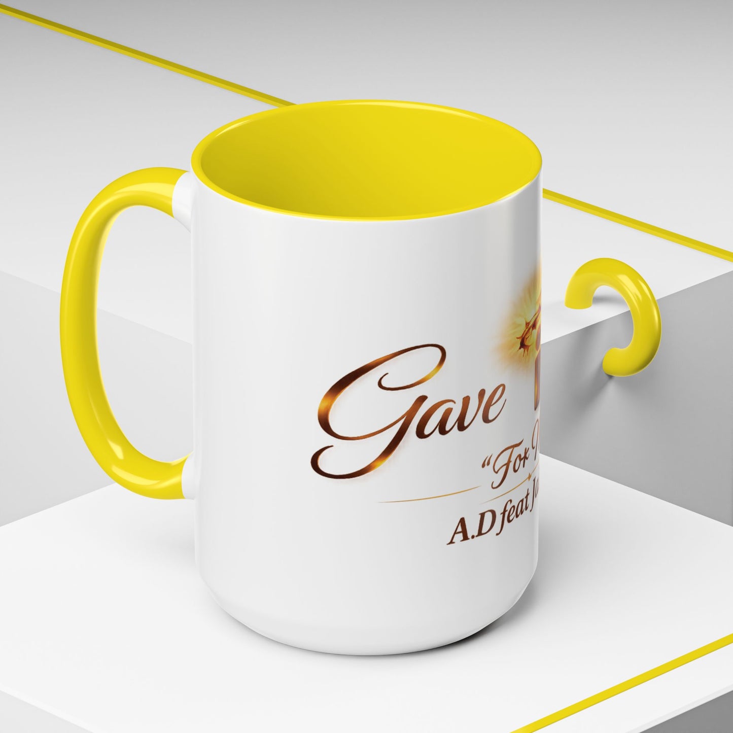 Christian Accent Coffee Mug - "Gave It All For Me" Cross Design (11/15oz)