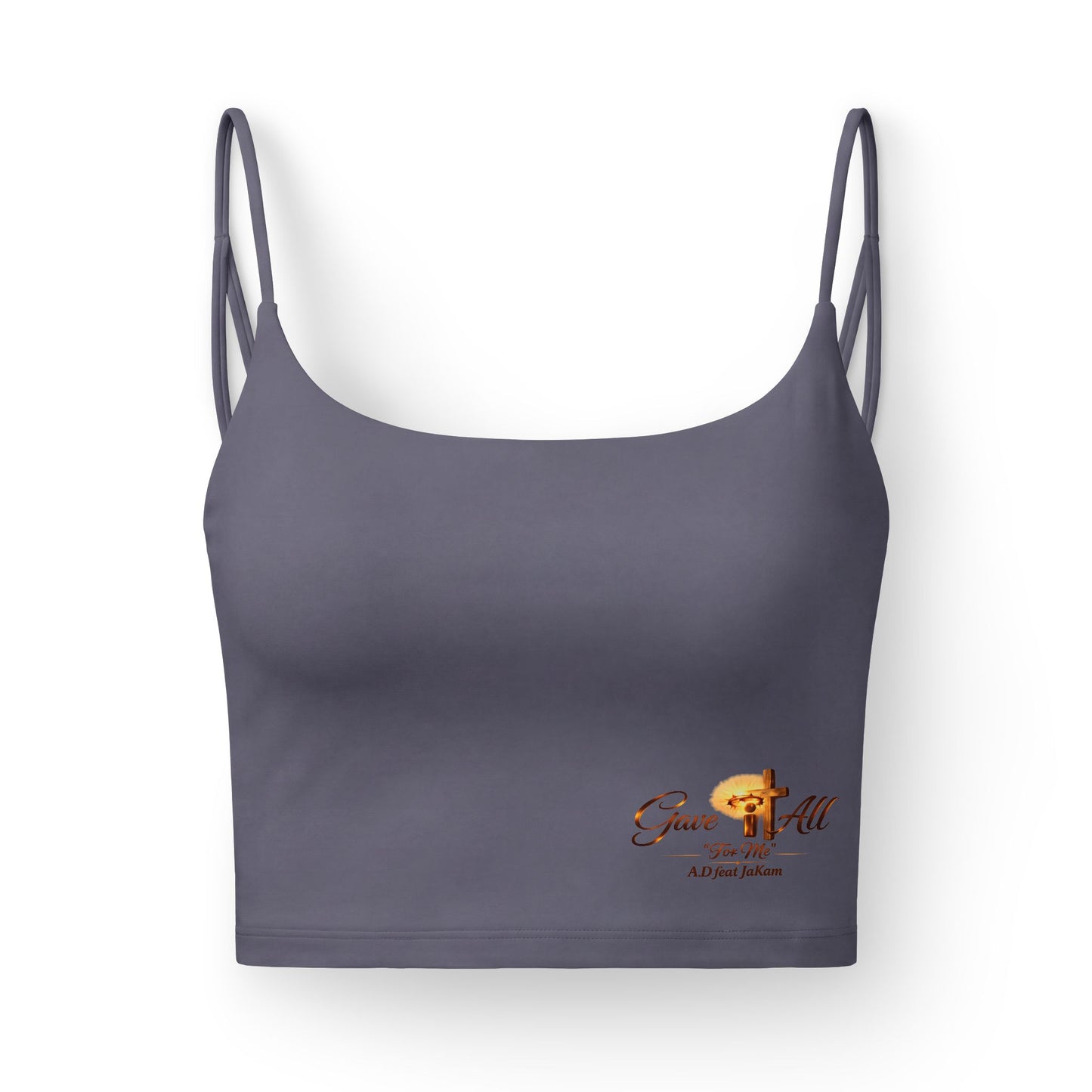 Cropped Luxe Bra — Jaded Records Logo Crop Top